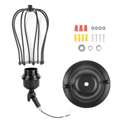 Industrial Drop-Cage Wall Lamp